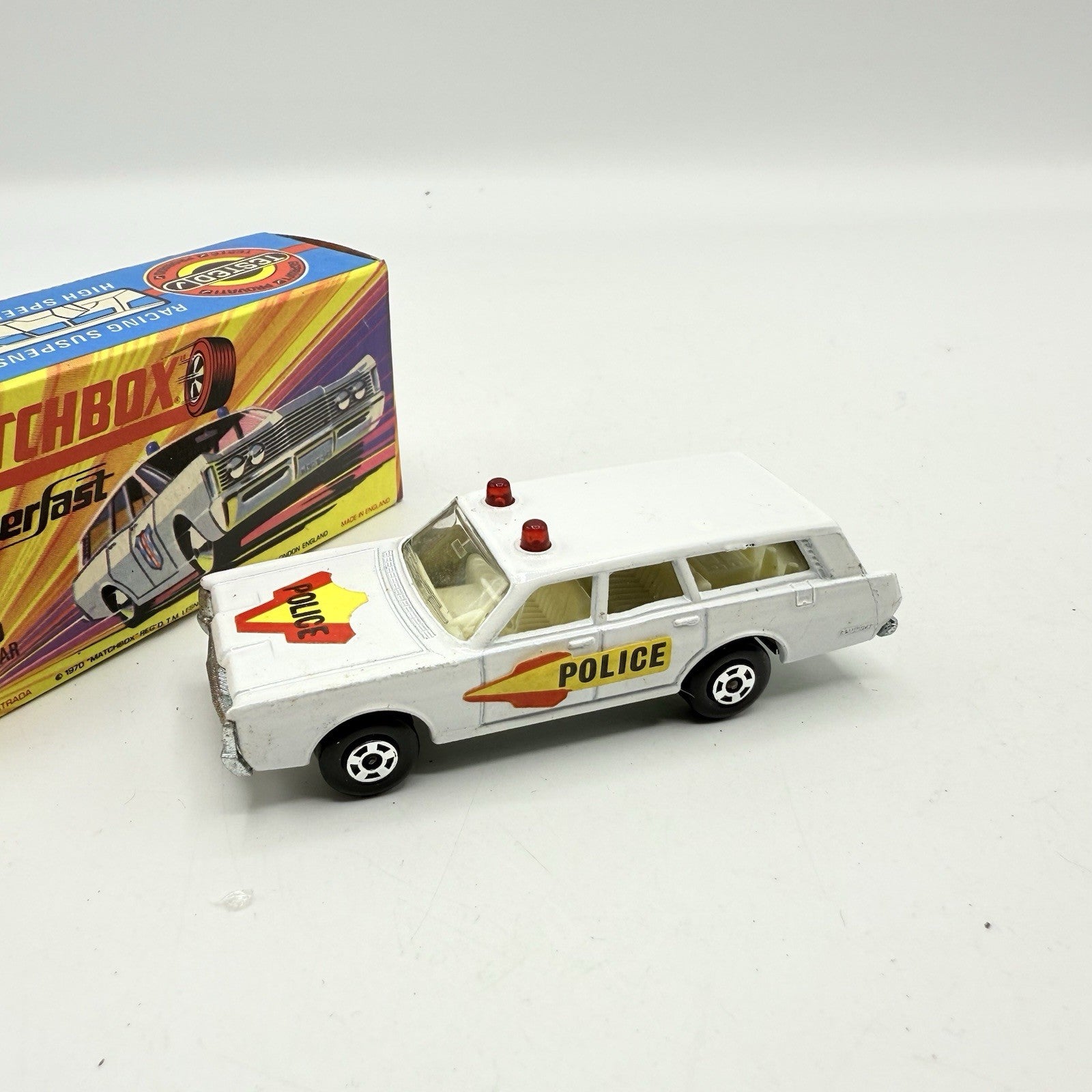 Matchbox Superfast 55 Mercury Police Station Wagon with Bonnet & Door Labels - Magic Matchbox