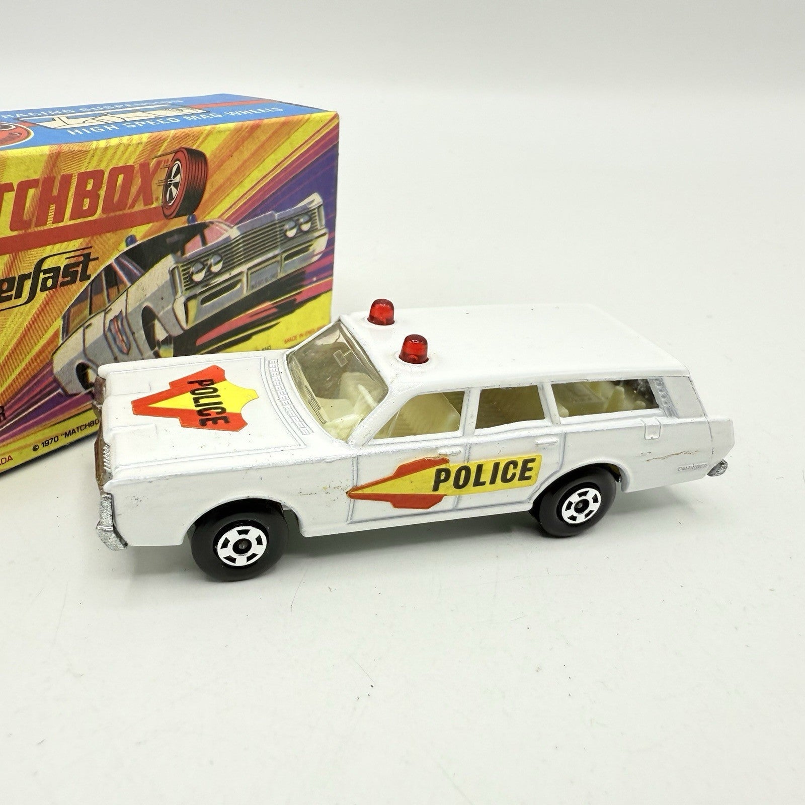 Matchbox Superfast 55 Mercury Police Station Wagon with Bonnet & Door Labels - Magic Matchbox