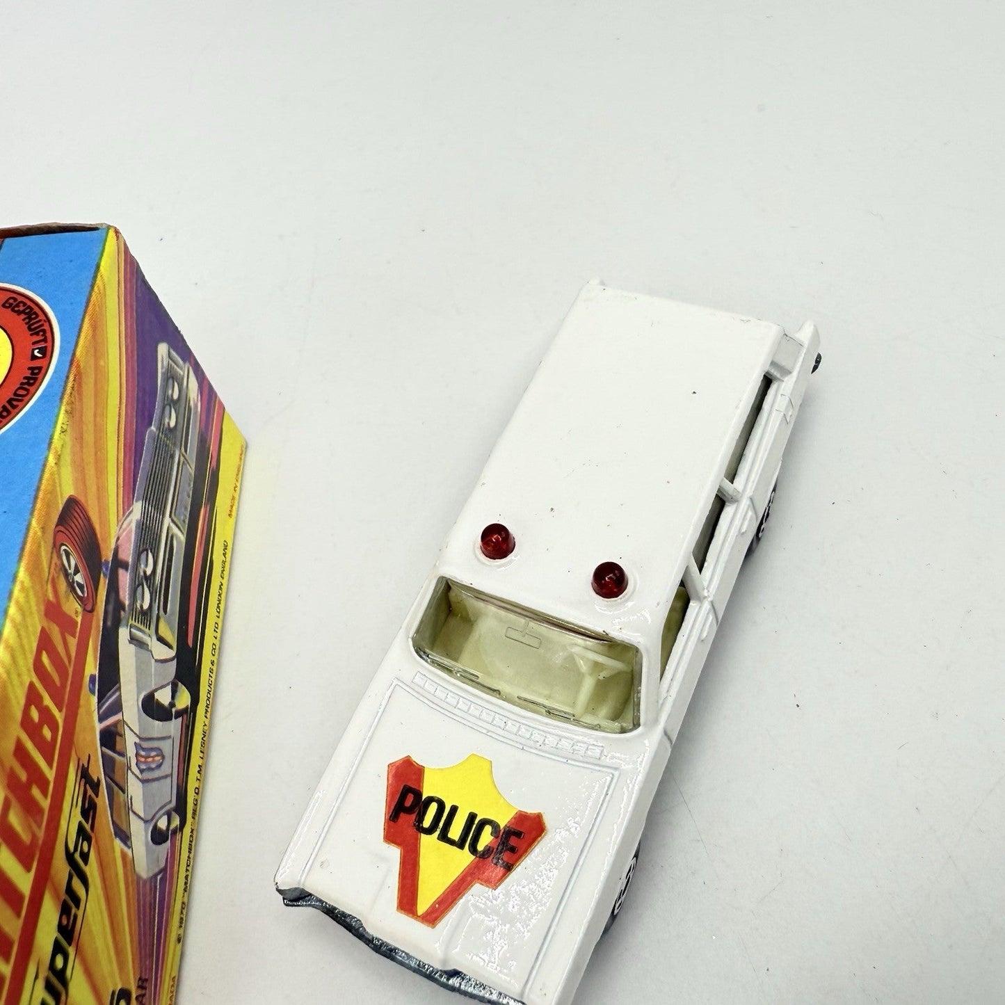 Matchbox Superfast 55 Mercury Police Station Wagon with Bonnet Label Only Boxed - Magic Matchbox