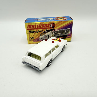 Matchbox Superfast 55 Mercury Police Station Wagon with Bonnet Label Only Boxed - Magic Matchbox