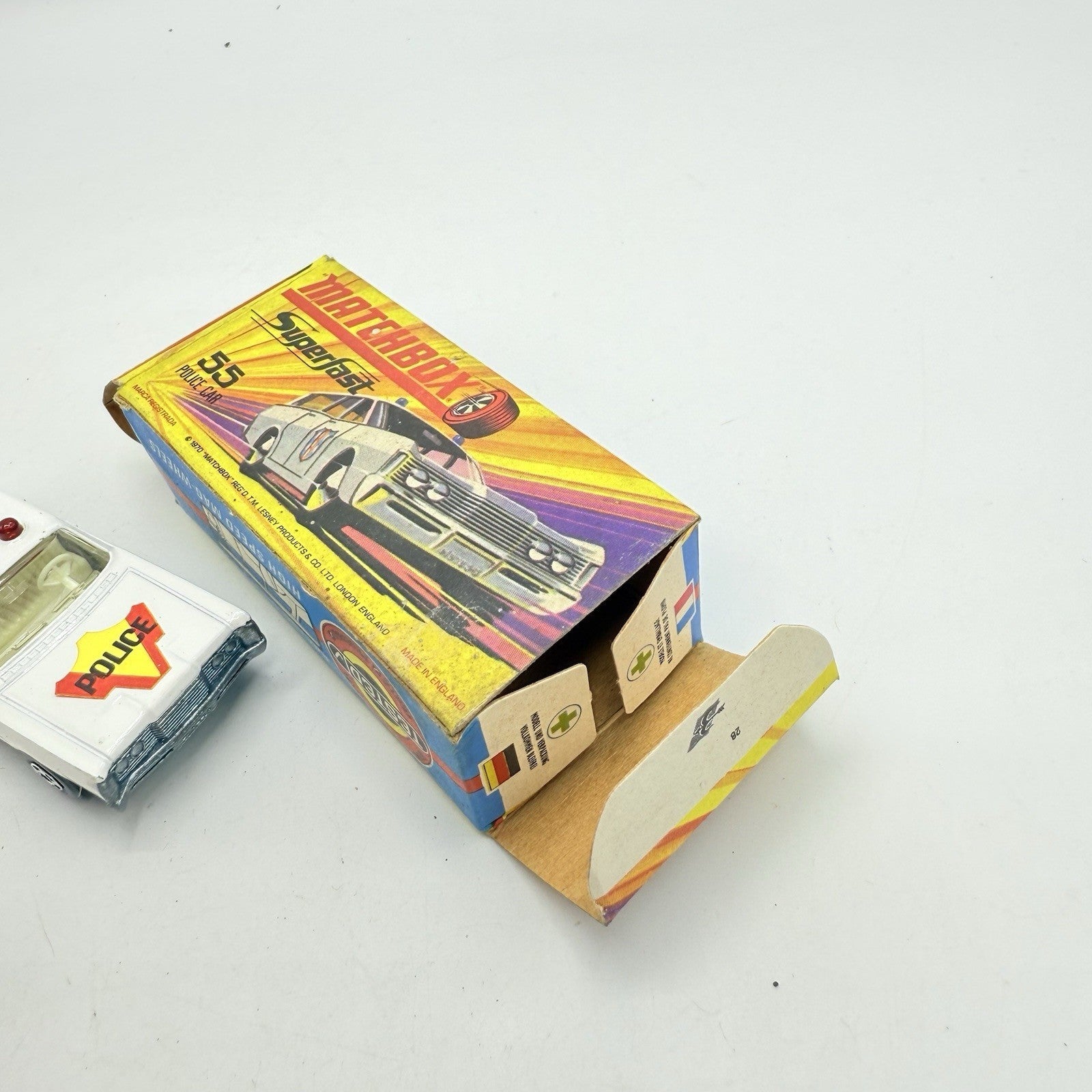 Matchbox Superfast 55 Mercury Police Station Wagon with Bonnet Label Only Boxed - Magic Matchbox