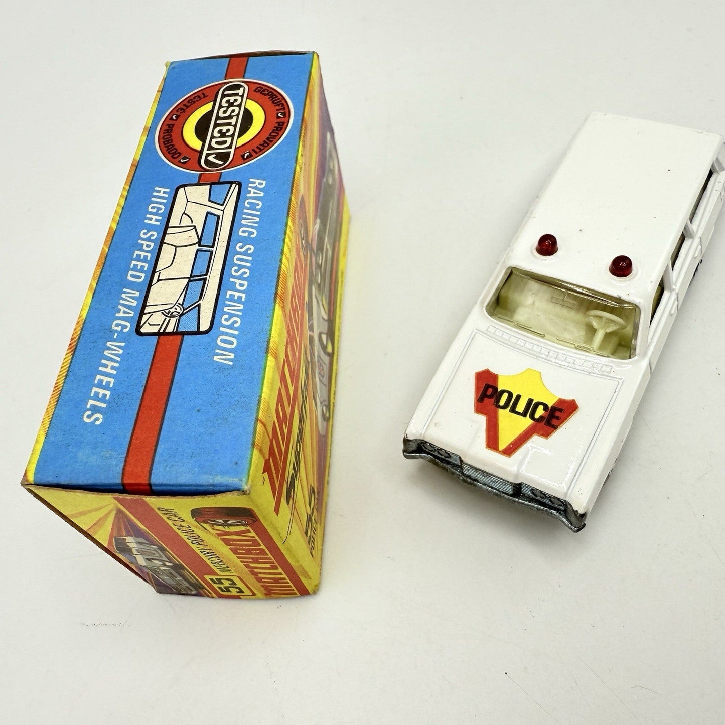 Matchbox Superfast 55 Mercury Police Station Wagon with Bonnet Label Only Boxed - Magic Matchbox