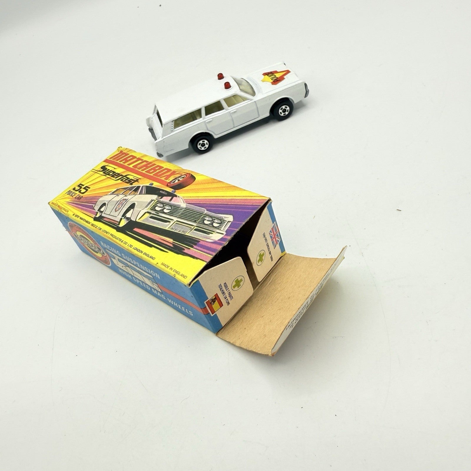 Matchbox Superfast 55 Mercury Police Station Wagon with Bonnet Labels Only - Magic Matchbox