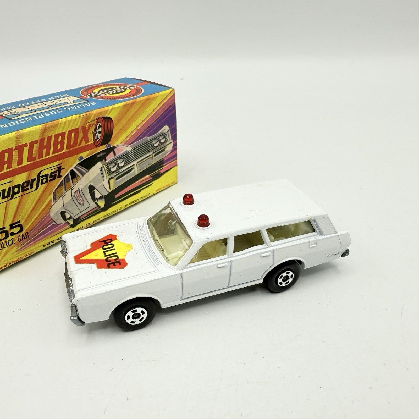 Matchbox Superfast 55 Mercury Police Station Wagon with Bonnet Labels Only - Magic Matchbox