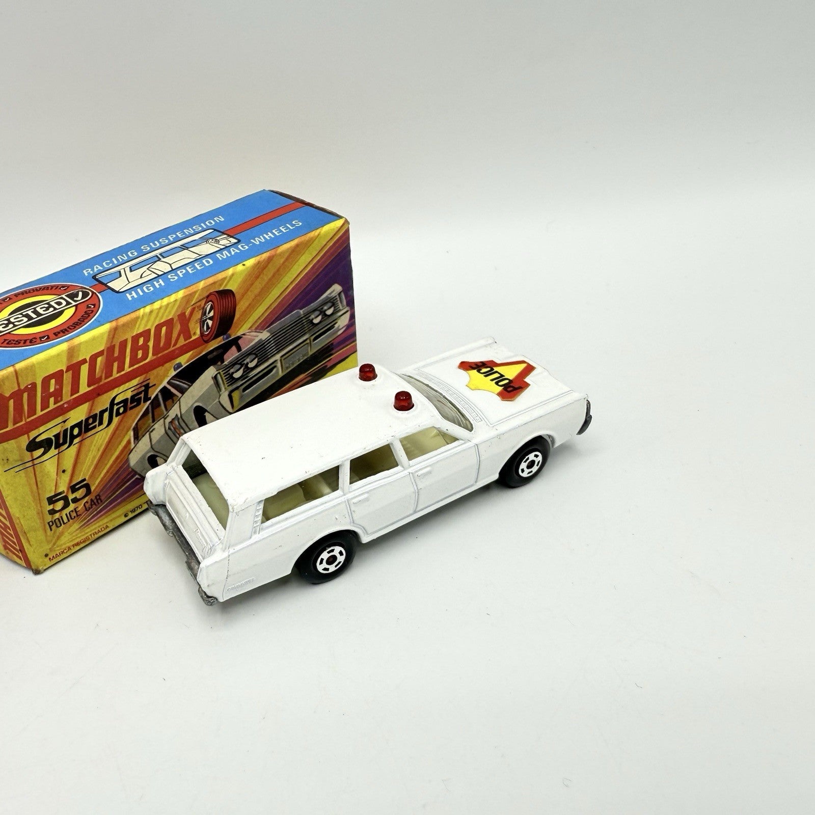 Matchbox Superfast 55 Mercury Police Station Wagon with Bonnet Police Label - Magic Matchbox