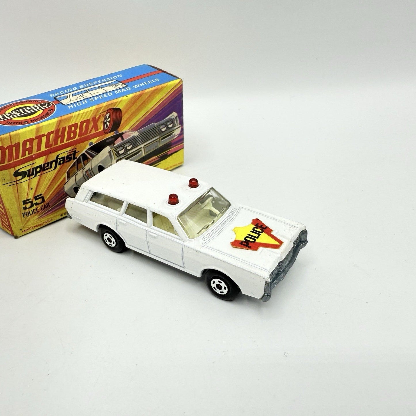 Matchbox Superfast 55 Mercury Police Station Wagon with Bonnet Police Label - Magic Matchbox