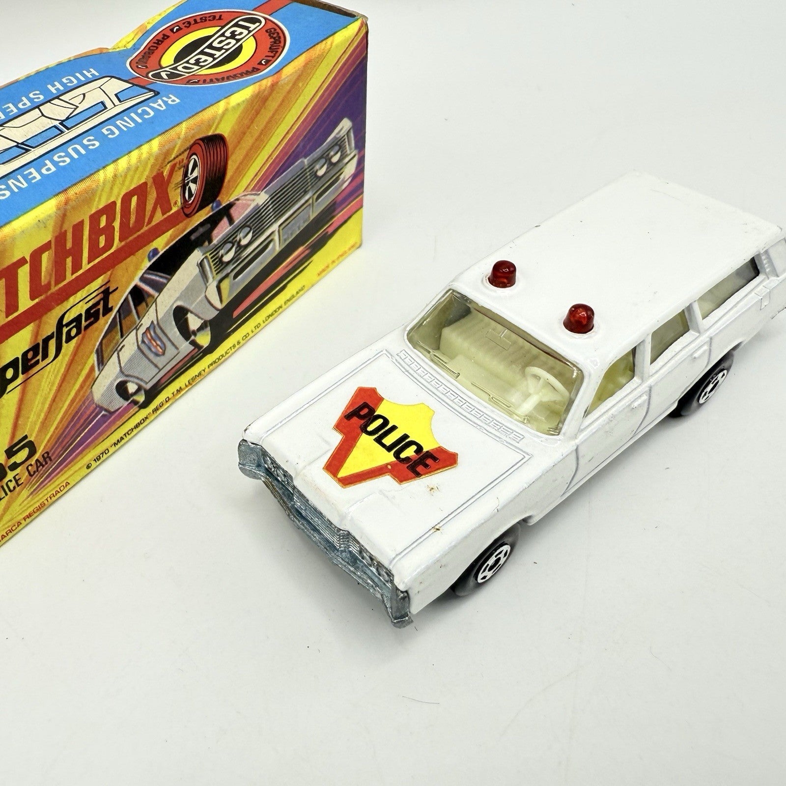 Matchbox Superfast 55 Mercury Police Station Wagon with Bonnet Police Label - Magic Matchbox