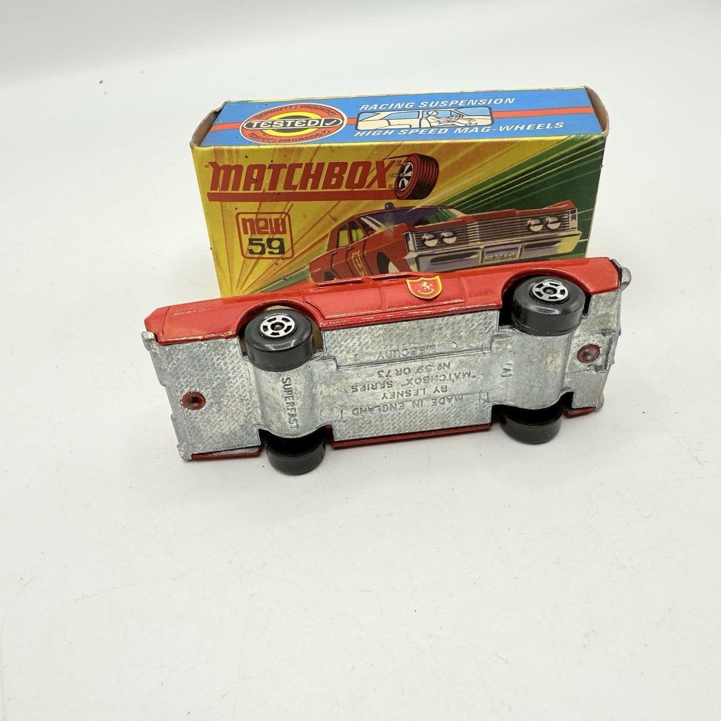 Matchbox Superfast 59 Mercury Fire Chief with Door Shields - Magic Matchbox