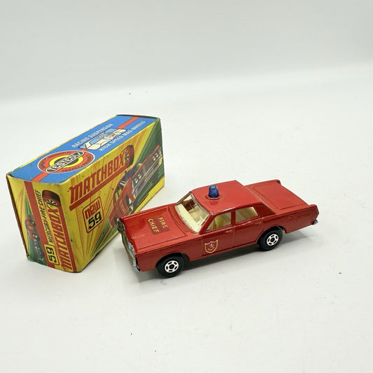 Matchbox Superfast 59 Mercury Fire Chief with Door Shields - Magic Matchbox