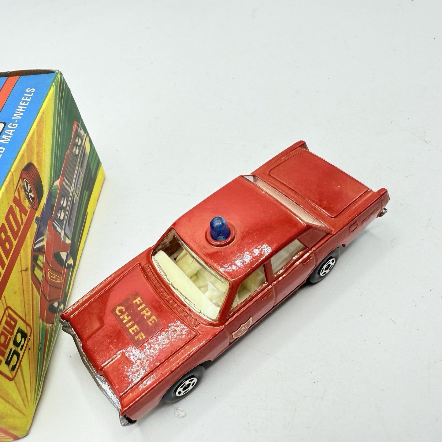 Matchbox Superfast 59 Mercury Fire Chief with Door Shields - Magic Matchbox