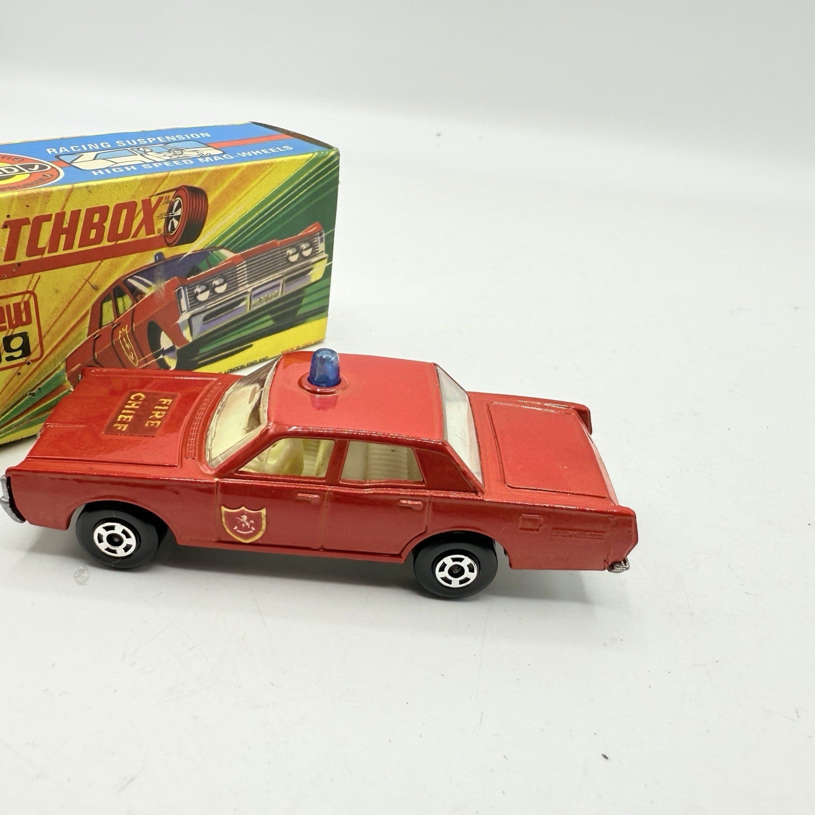 Matchbox Superfast 59 Mercury Fire Chief with Door Shields - Magic Matchbox