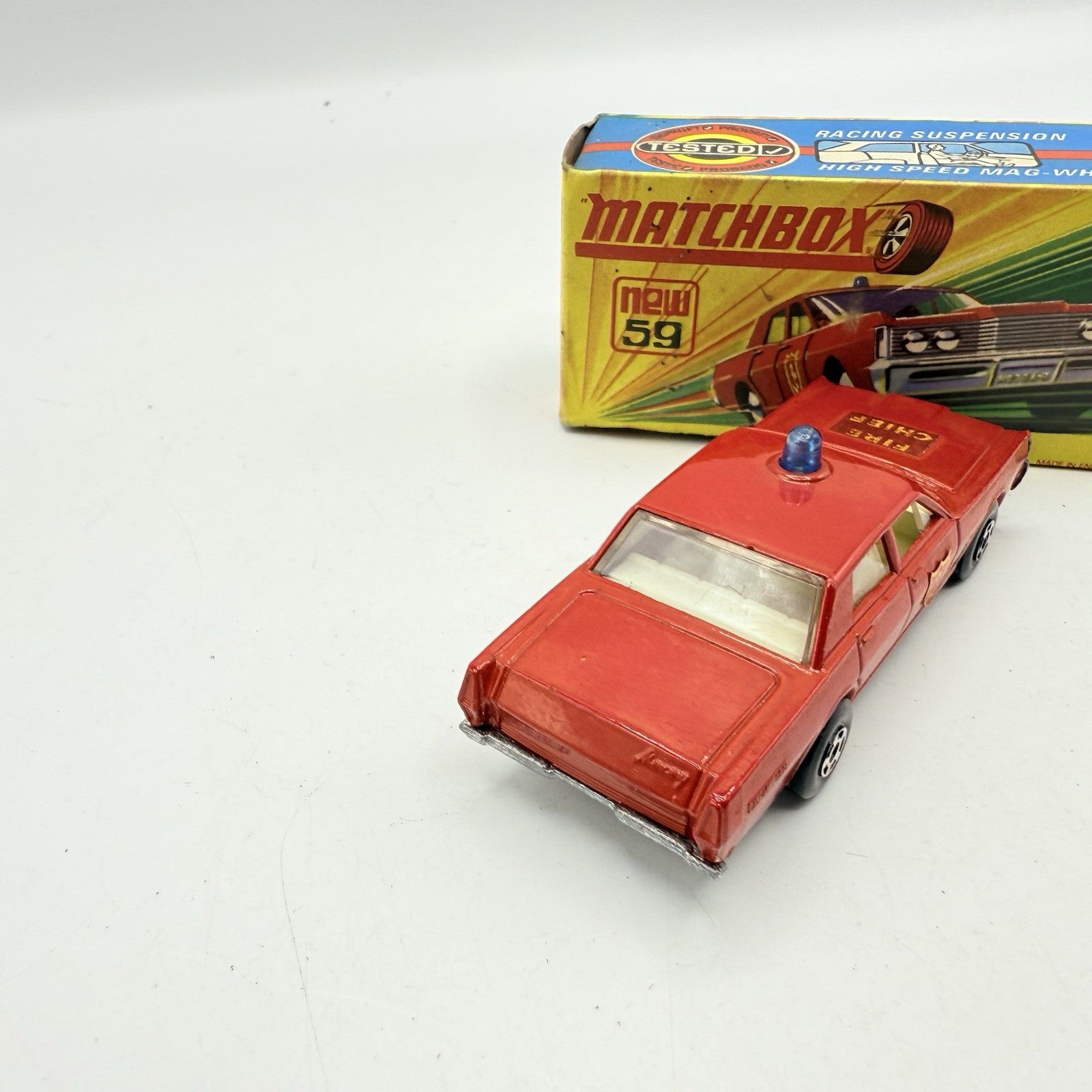 Matchbox Superfast 59 Mercury Fire Chief with Door Shields - Magic Matchbox