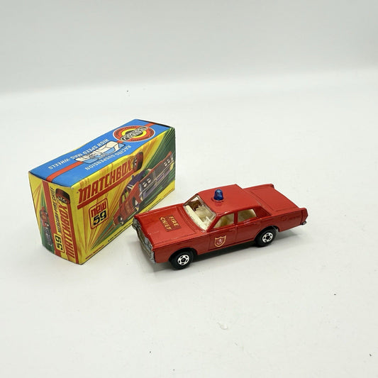 Matchbox Superfast 59 Mercury Fire Chief with Door Shields - Very Near Mint Boxed - Magic Matchbox