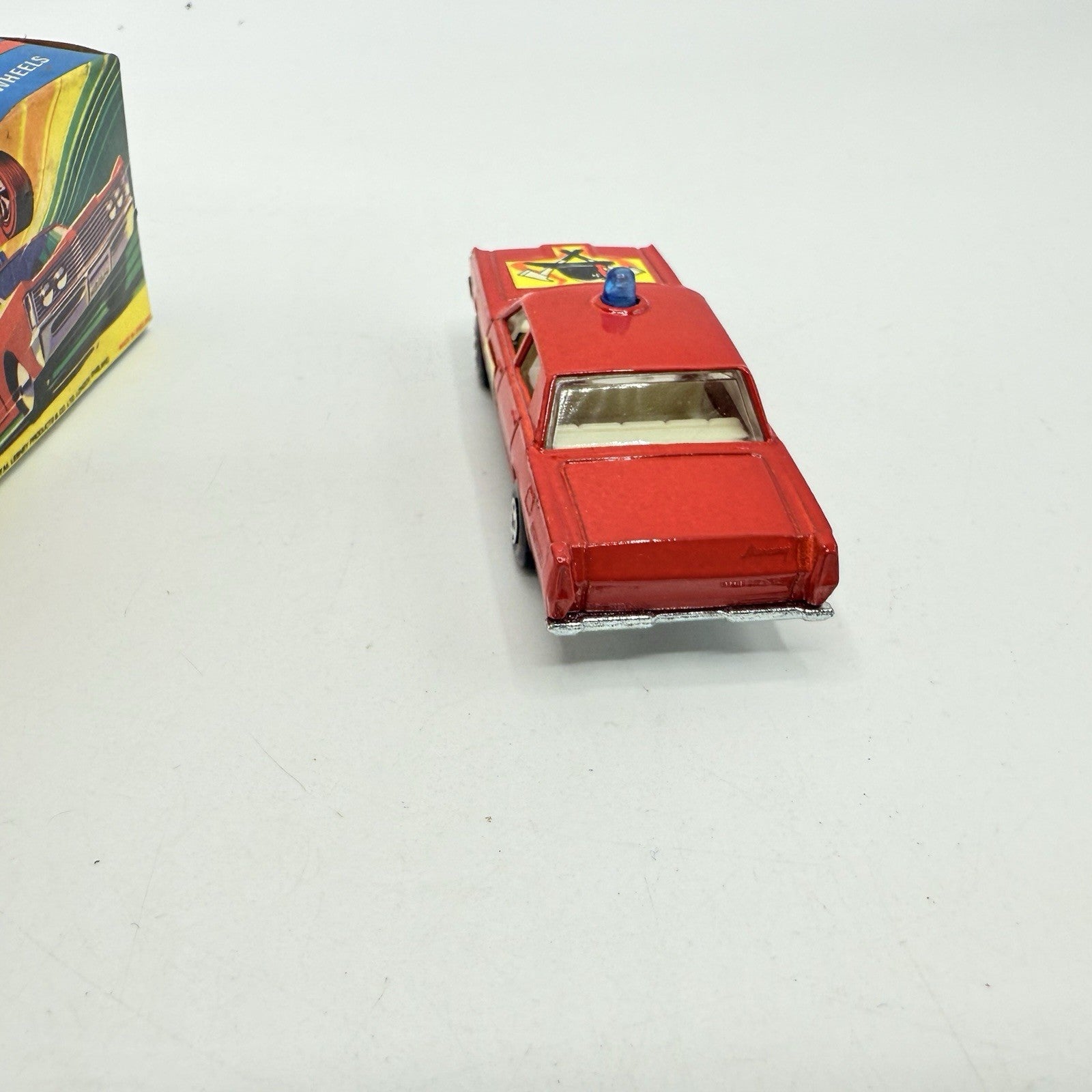 Matchbox Superfast 59 Mercury Fire Chief with Helmet & Axles Labels Boxed - Magic Matchbox