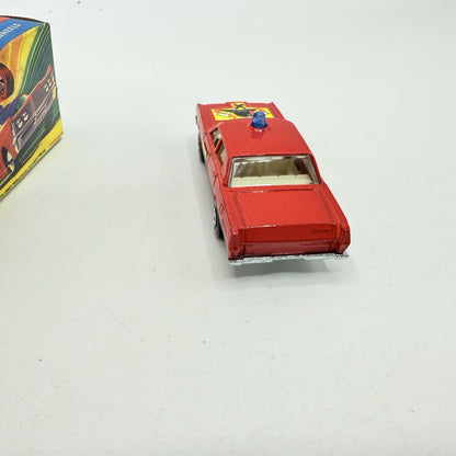 Matchbox Superfast 59 Mercury Fire Chief with Helmet & Axles Labels Boxed - Magic Matchbox
