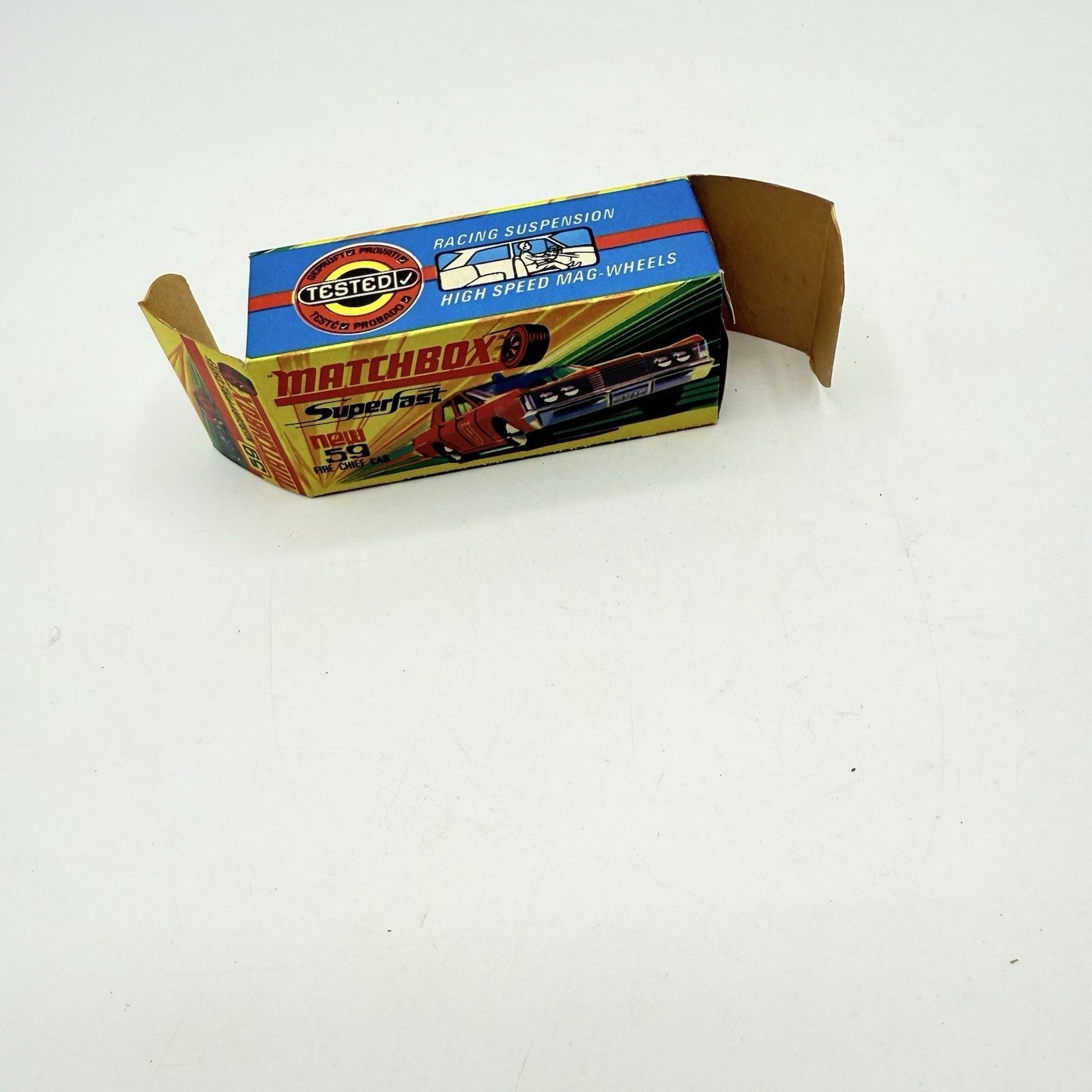 Matchbox Superfast 59 Mercury Fire Chief with Helmet & Axles Labels Boxed - Magic Matchbox