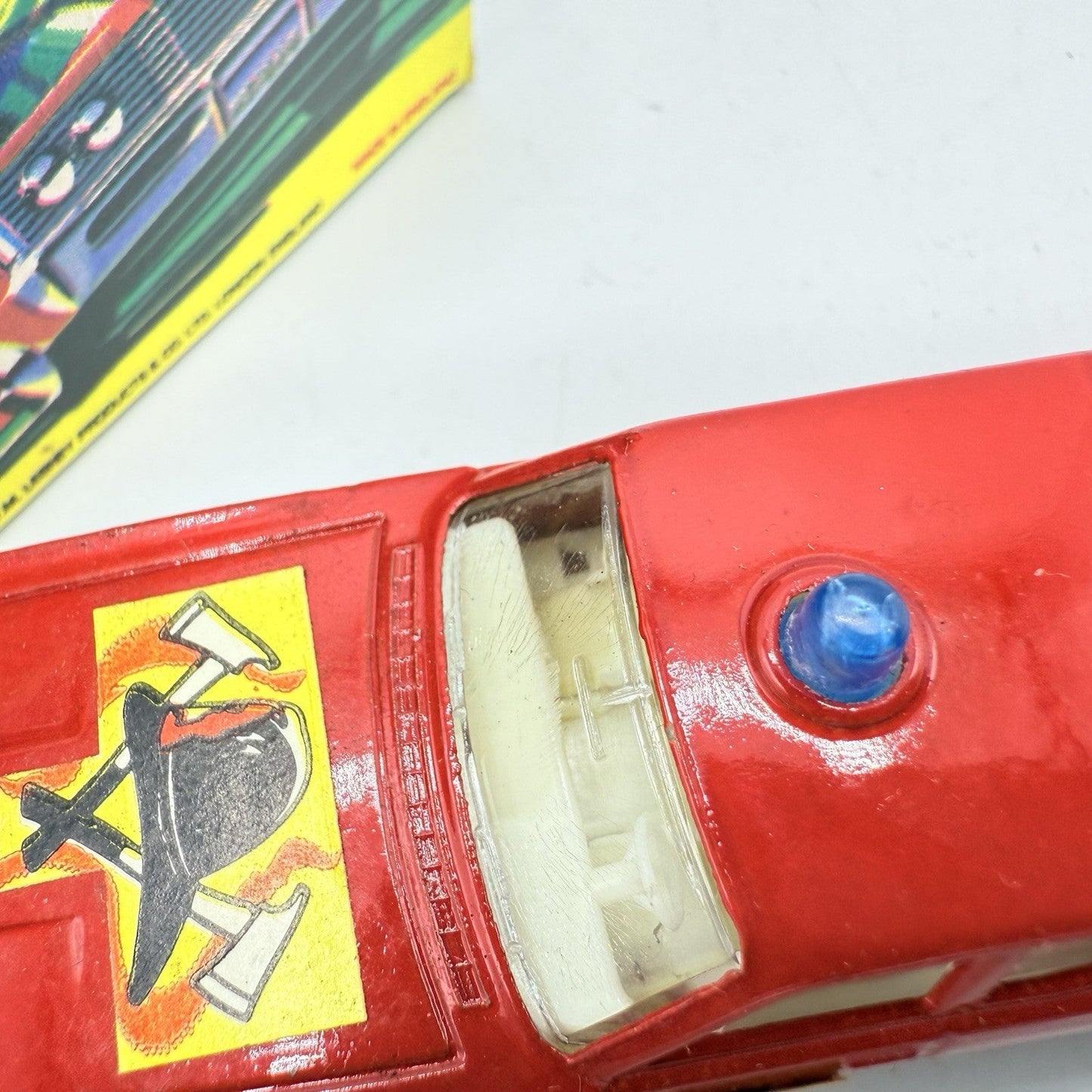 Matchbox Superfast 59 Mercury Fire Chief with Helmet & Axles Labels Boxed - Magic Matchbox