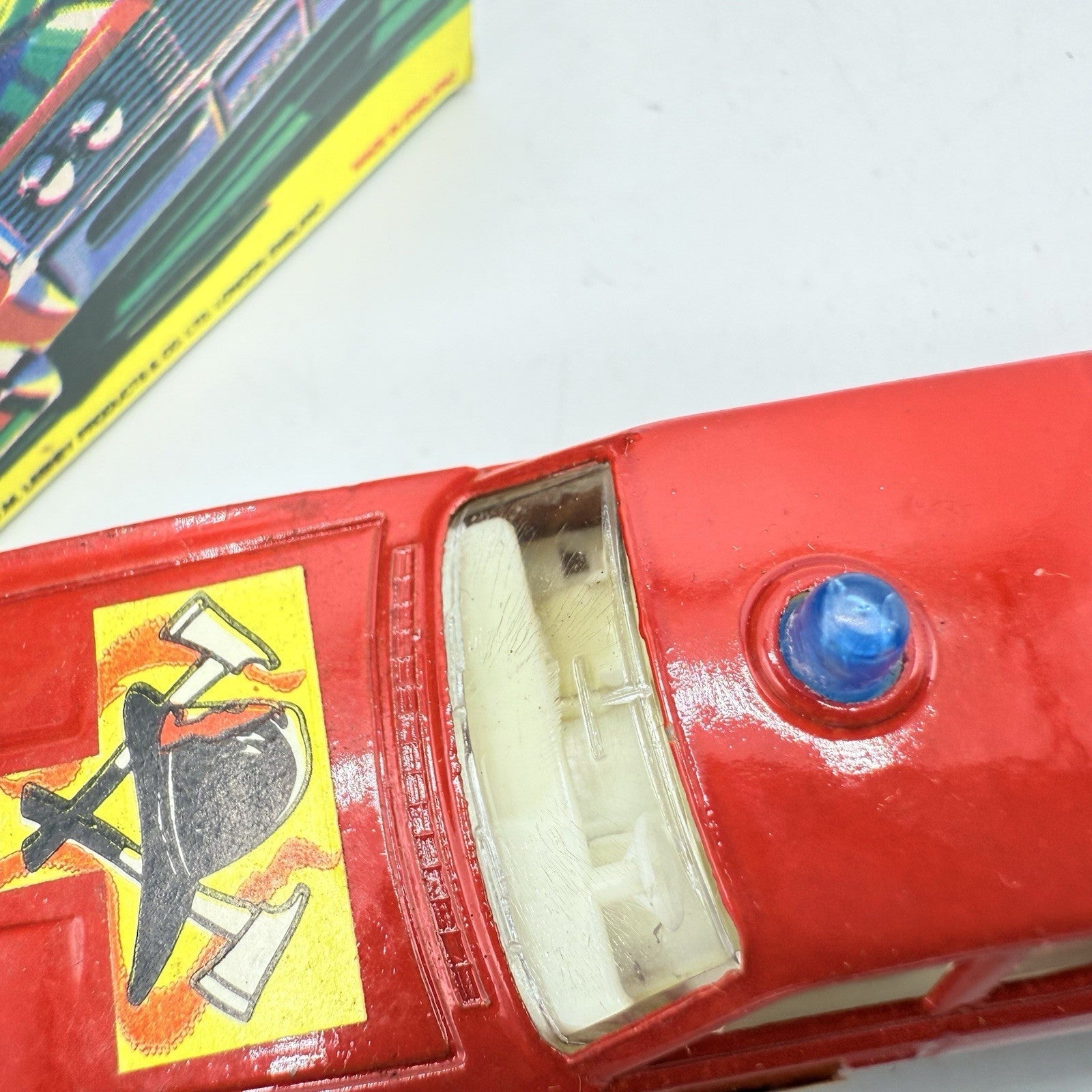 Matchbox Superfast 59 Mercury Fire Chief with Helmet & Axles Labels Boxed - Magic Matchbox