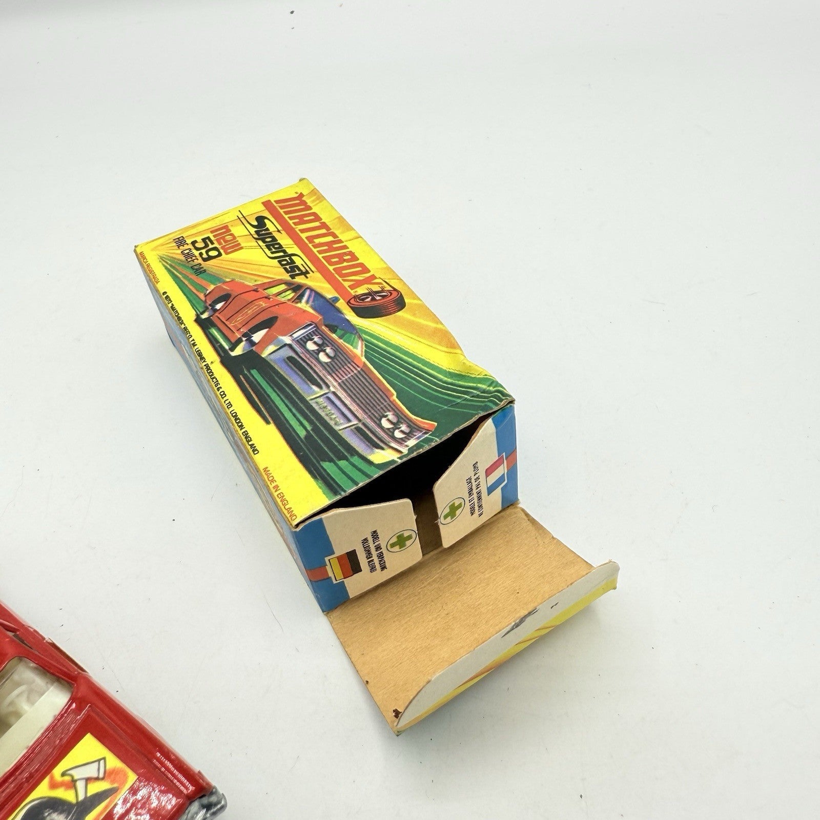 Matchbox Superfast 59 Mercury Fire Chief with Helmet & Axles Labels Boxed - Magic Matchbox