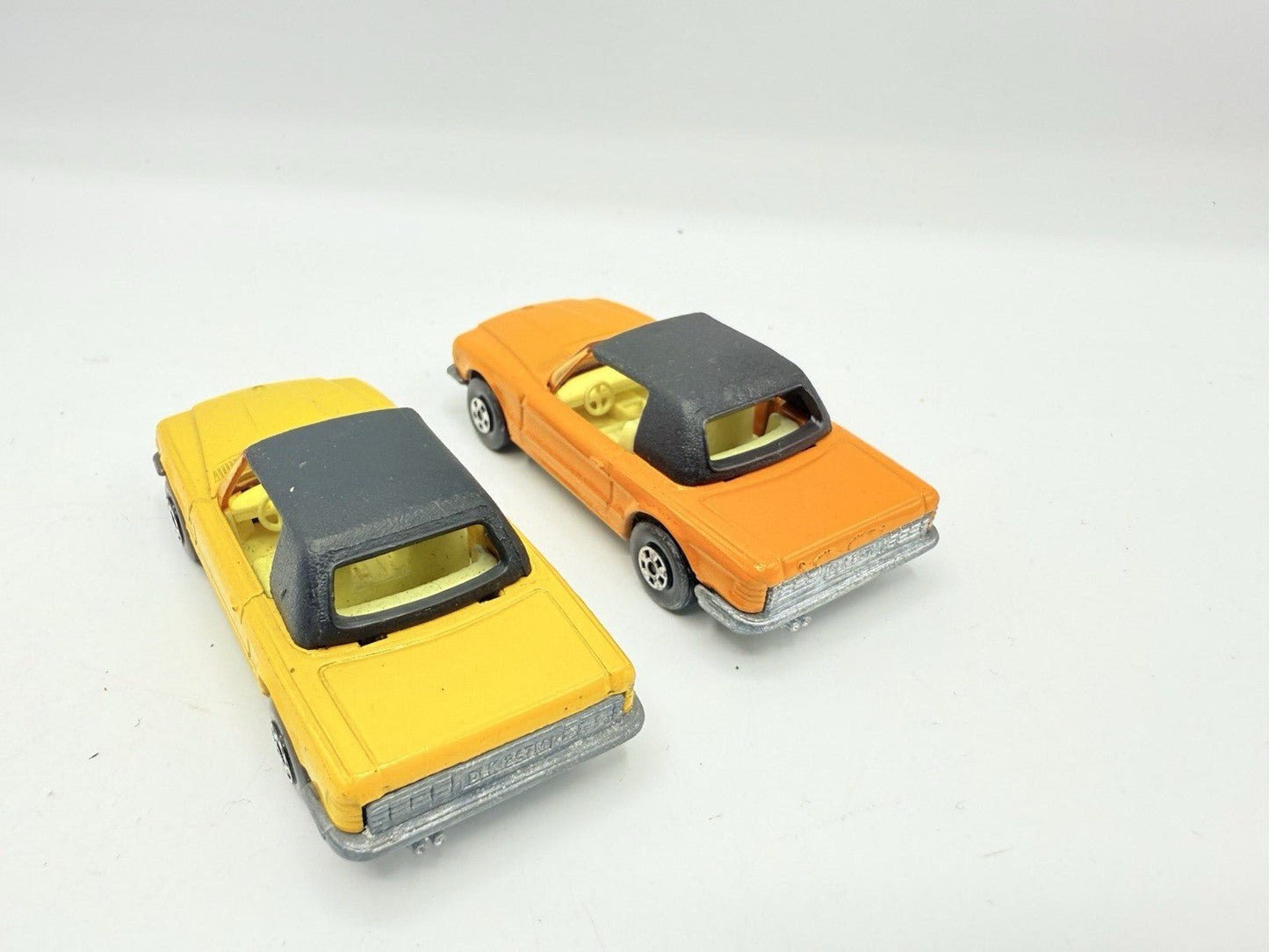 Matchbox Superfast 6 Mercedes 350 SL x 2 - Two Shades Of Orange - VG Unboxed - Magic Matchbox
