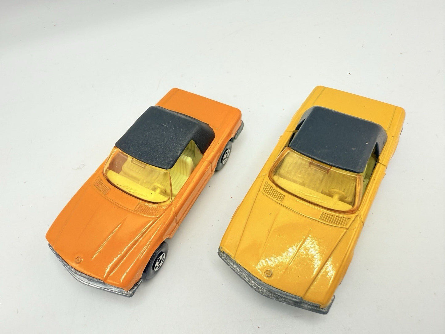 Matchbox Superfast 6 Mercedes 350 SL x 2 - Two Shades Of Orange - VG Unboxed - Magic Matchbox