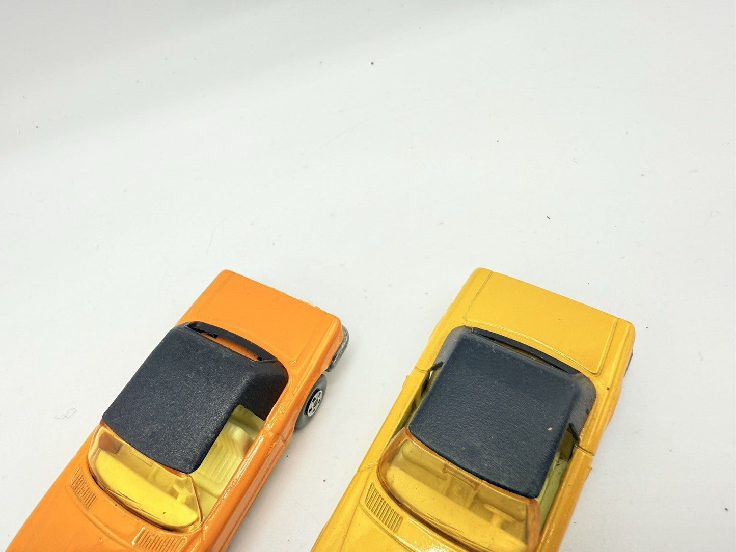 Matchbox Superfast 6 Mercedes 350 SL x 2 - Two Shades Of Orange - VG Unboxed - Magic Matchbox