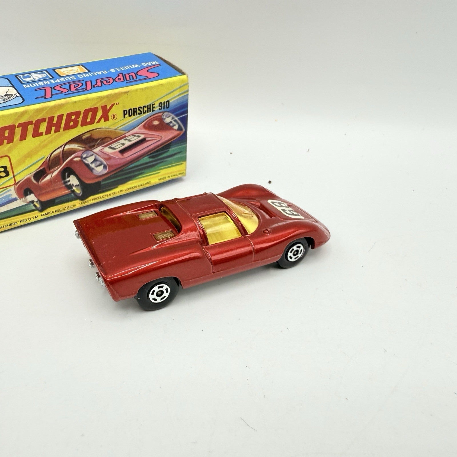 Matchbox Superfast 68 Porsche 910 With 68 Label - Magic Matchbox