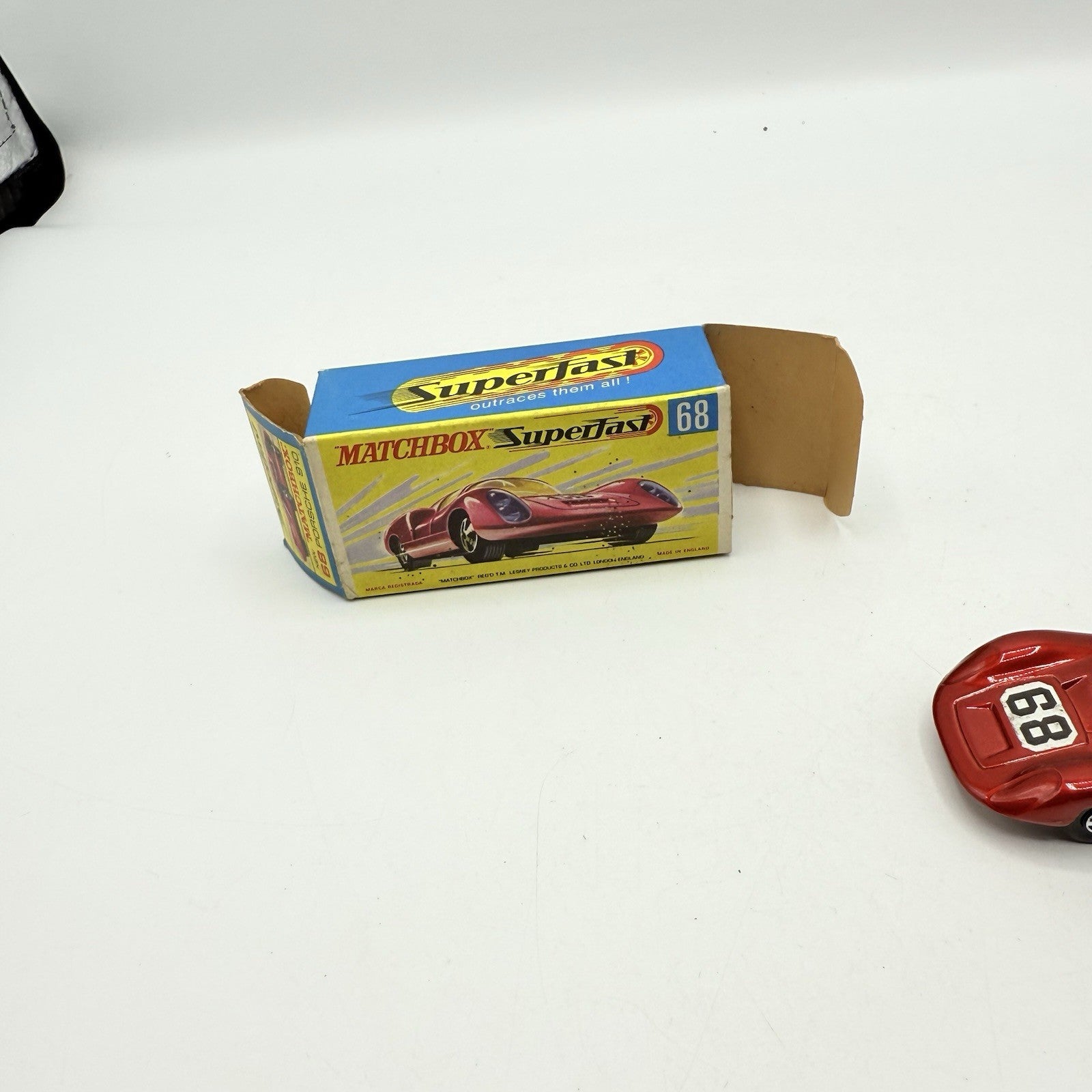 Matchbox Superfast 68 Porsche 910 With 68 Label Very Close To Mint - Magic Matchbox
