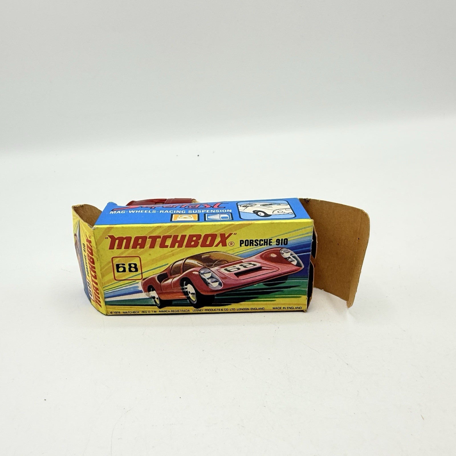 Matchbox Superfast 68 Porsche 910 With 68 Label Very Close To Mint - Magic Matchbox