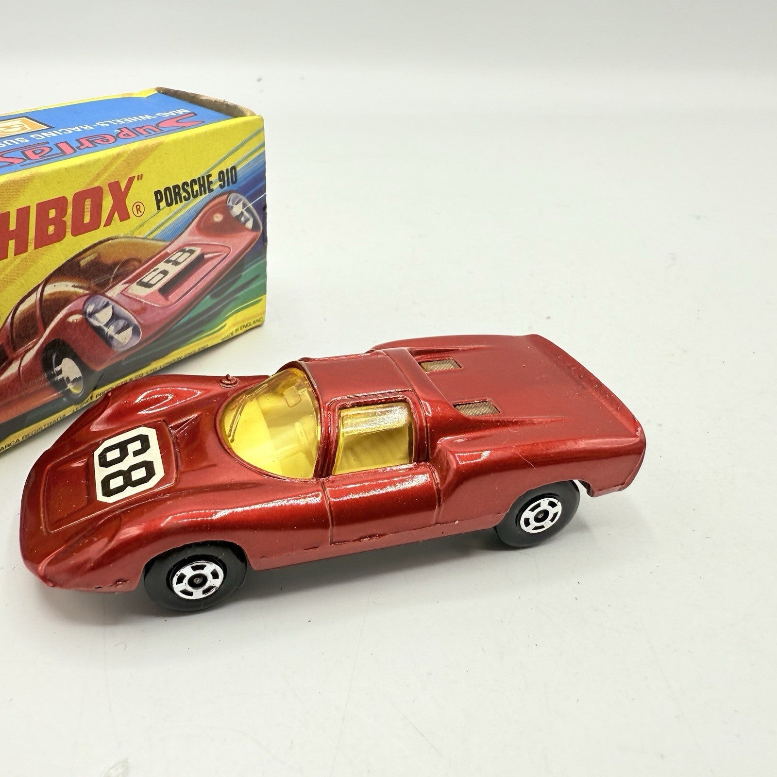 Matchbox Superfast 68 Porsche 910 With 68 Label Very Close To Mint - Magic Matchbox