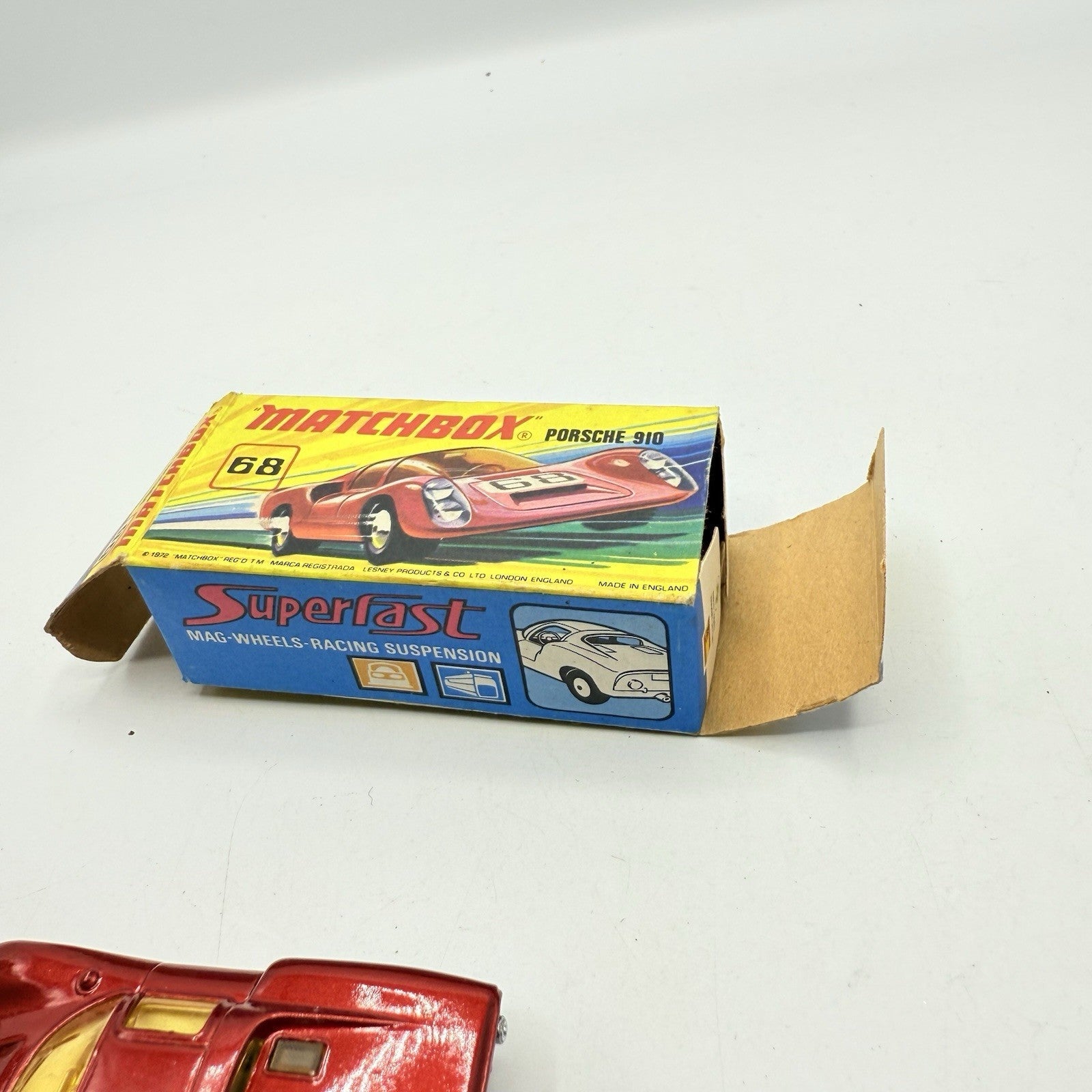 Matchbox Superfast 68 Porsche 910 With 68 Label Very Close To Mint - Magic Matchbox