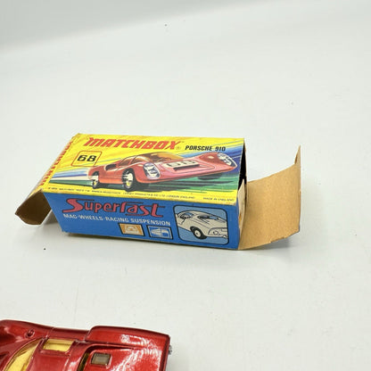 Matchbox Superfast 68 Porsche 910 With 68 Label Very Close To Mint - Magic Matchbox