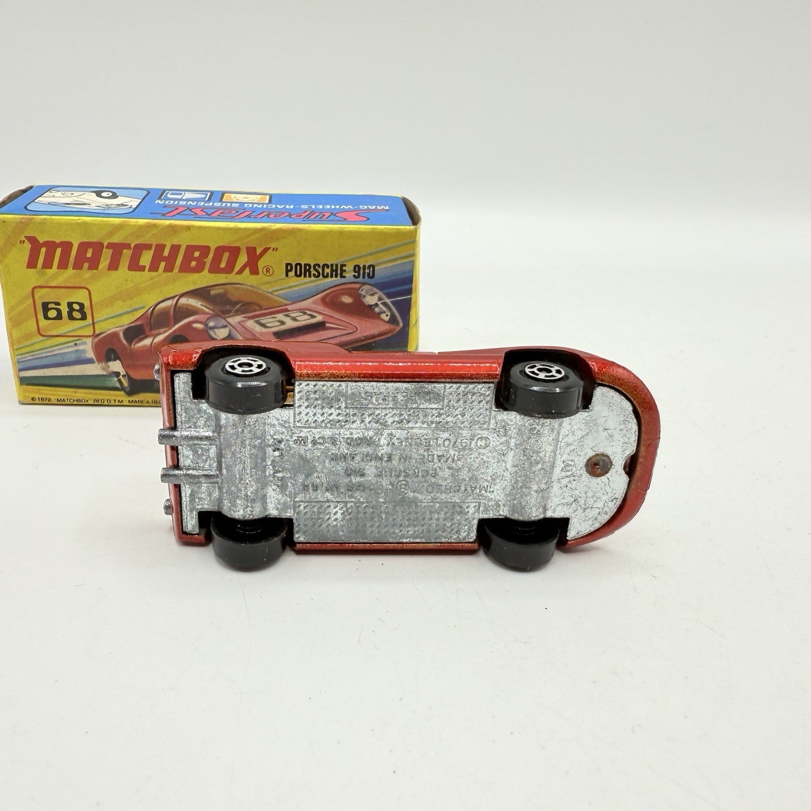 Matchbox Superfast 68 Porsche 910 With 68 Label Very Close To Mint - Magic Matchbox