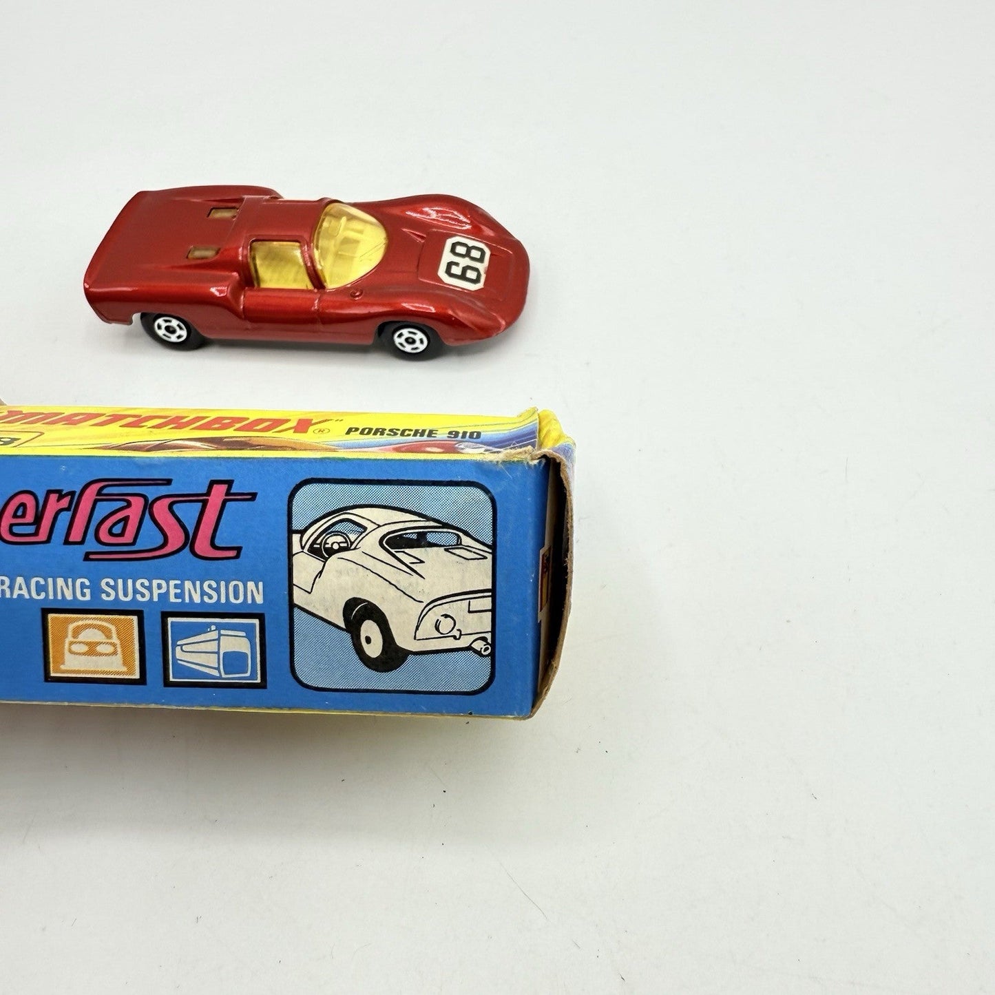 Matchbox Superfast 68 Porsche 910 With 68 Label Very Close To Mint - Magic Matchbox