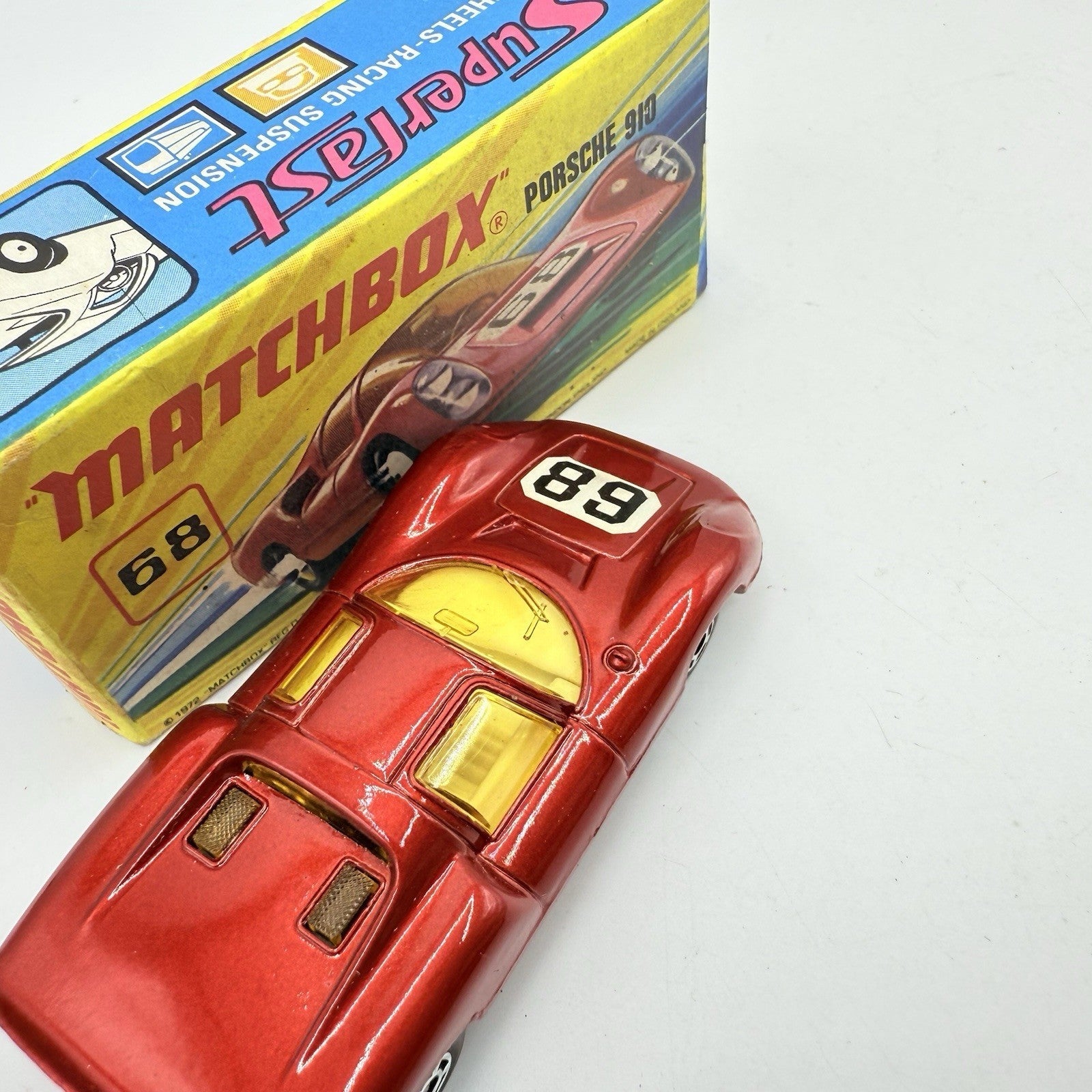 Matchbox Superfast 68 Porsche 910 With 68 Label Very Close To Mint - Magic Matchbox