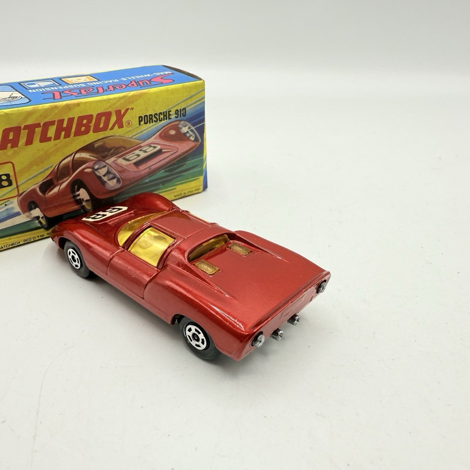 Matchbox Superfast 68 Porsche 910 With 68 Label Very Close To Mint - Magic Matchbox