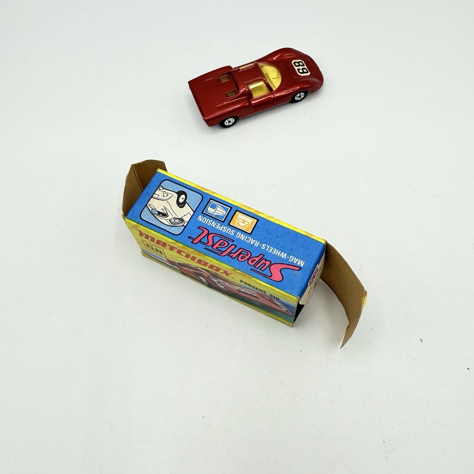 Matchbox Superfast 68 Porsche 910 With 68 Label Very Close To Mint - Magic Matchbox