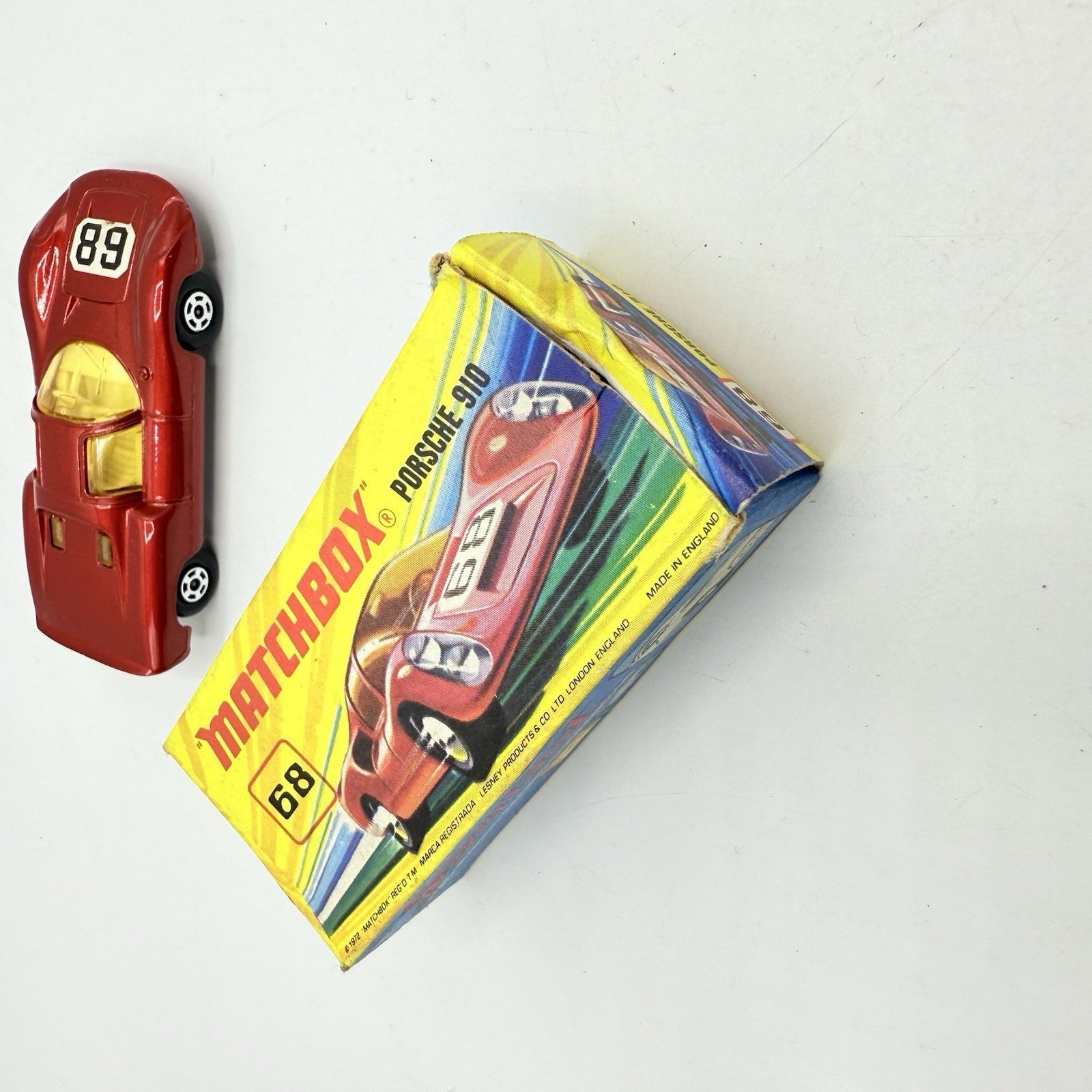 Matchbox Superfast 68 Porsche 910 With 68 Label Very Close To Mint - Magic Matchbox
