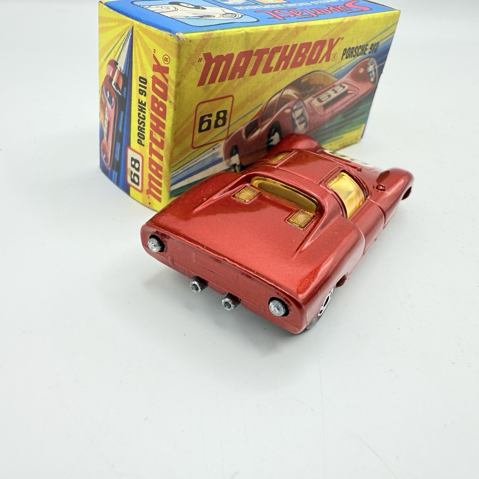 Matchbox Superfast 68 Porsche 910 With 68 Label Very Close To Mint - Magic Matchbox