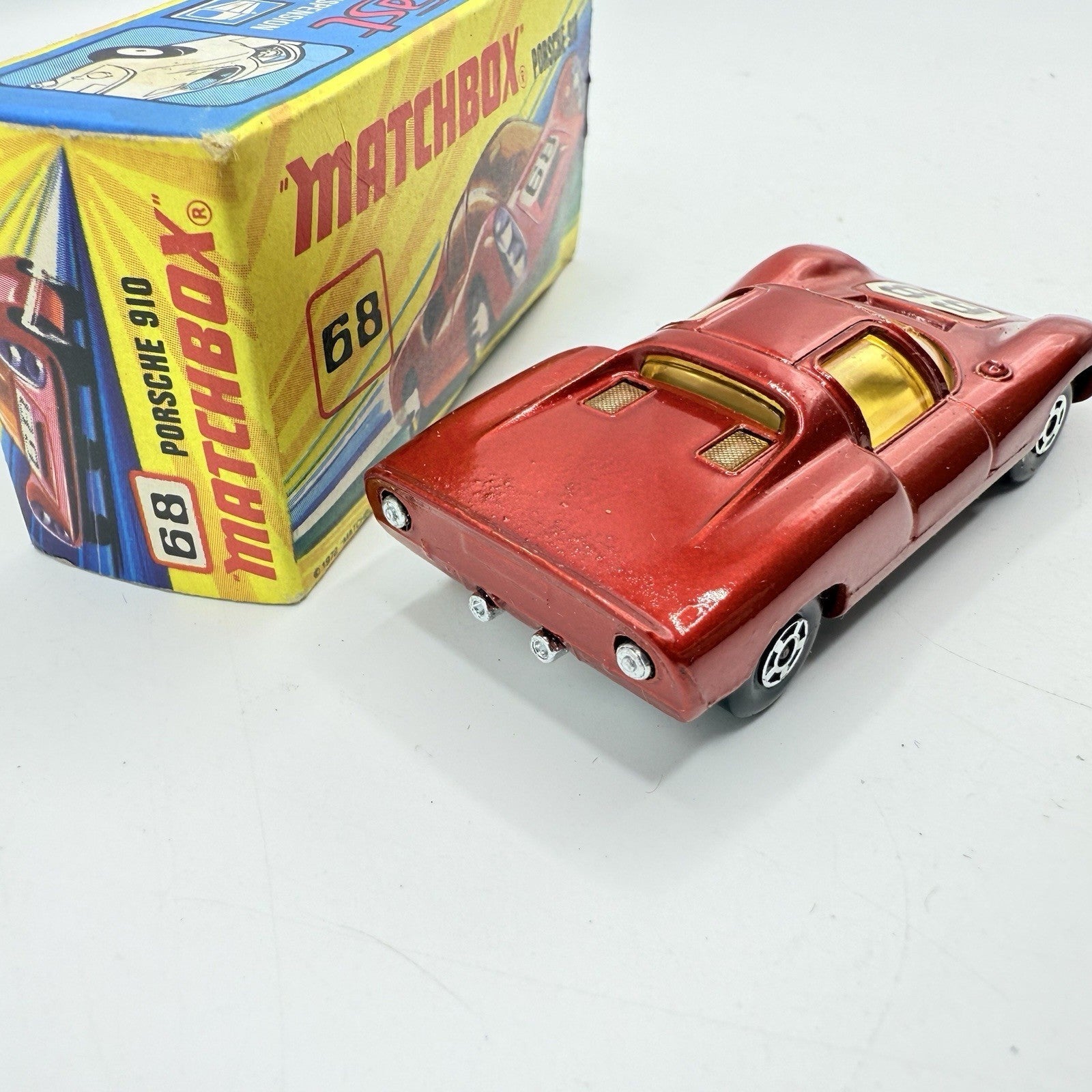 Matchbox Superfast 68 Porsche 910 With 68 Label Very Close To Mint - Magic Matchbox