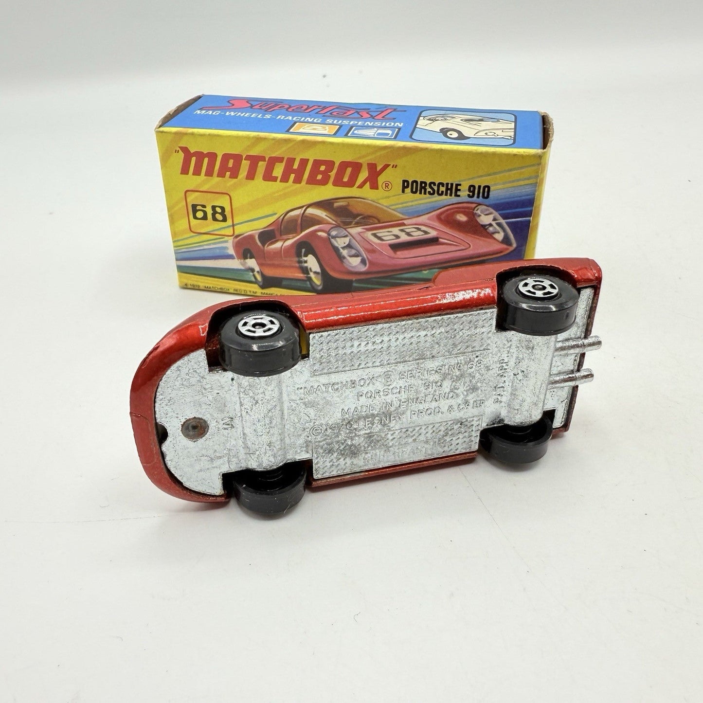 Matchbox Superfast 68 Porsche 910 With 68 Label Very Close To Mint - Magic Matchbox