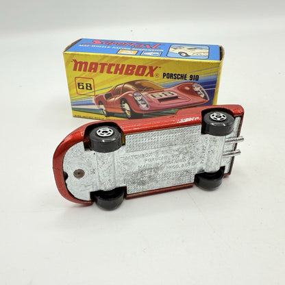 Matchbox Superfast 68 Porsche 910 With 68 Label Very Close To Mint - Magic Matchbox
