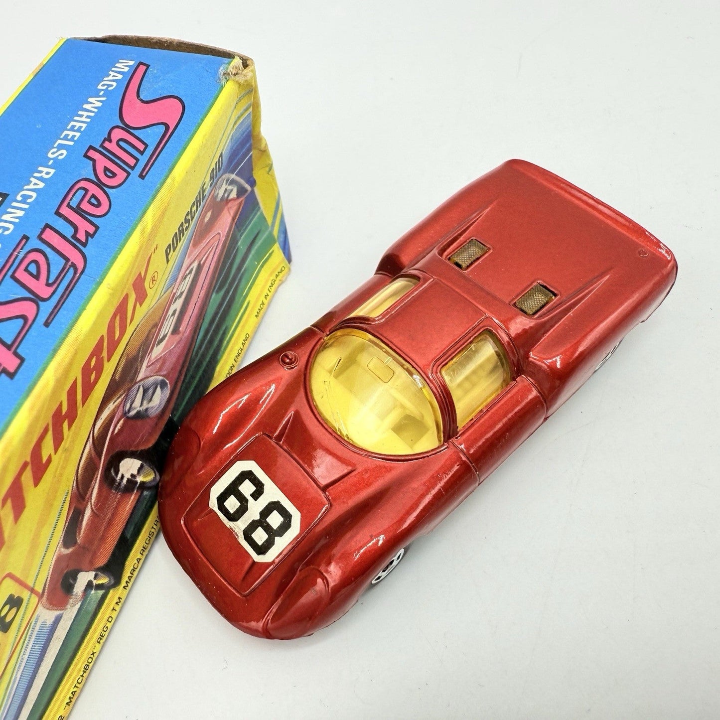 Matchbox Superfast 68 Porsche 910 With 68 Label Very Close To Mint - Magic Matchbox