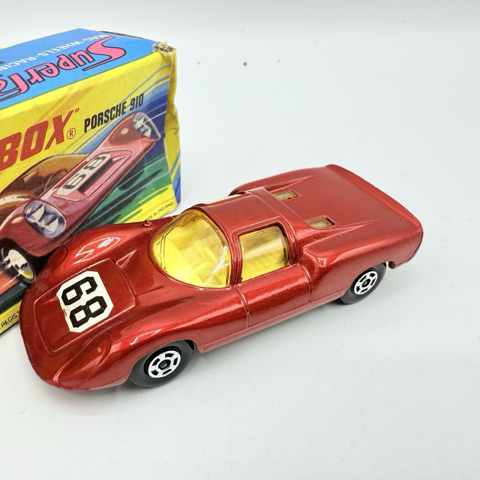 Matchbox Superfast 68 Porsche 910 With 68 Label Very Close To Mint - Magic Matchbox