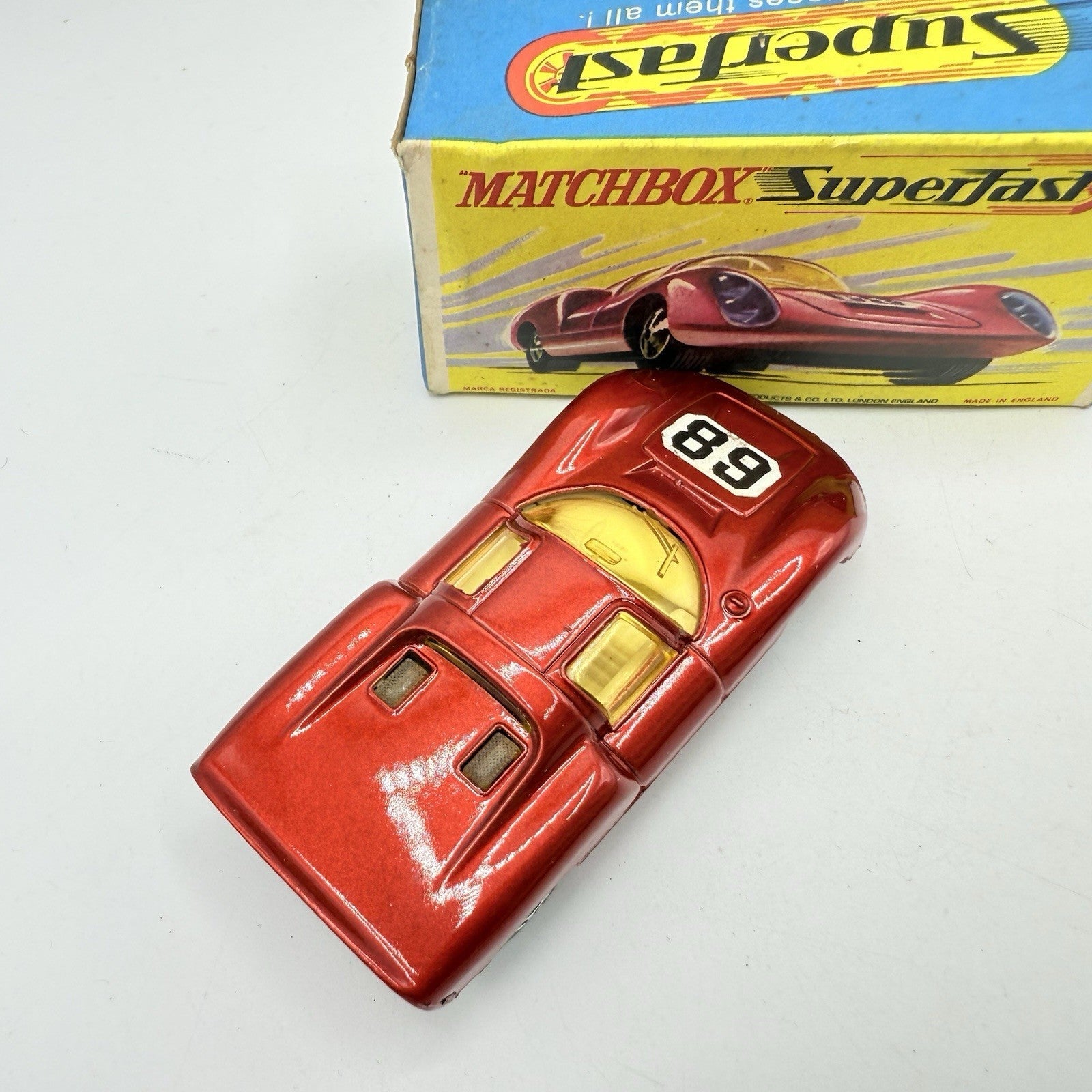 Matchbox Superfast 68 Porsche 910 With 68 Label Very Close To Mint - Magic Matchbox