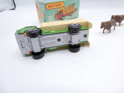 Matchbox Superfast 71 Cattle Truck Pale Green & Brown Cattle - Magic Matchbox
