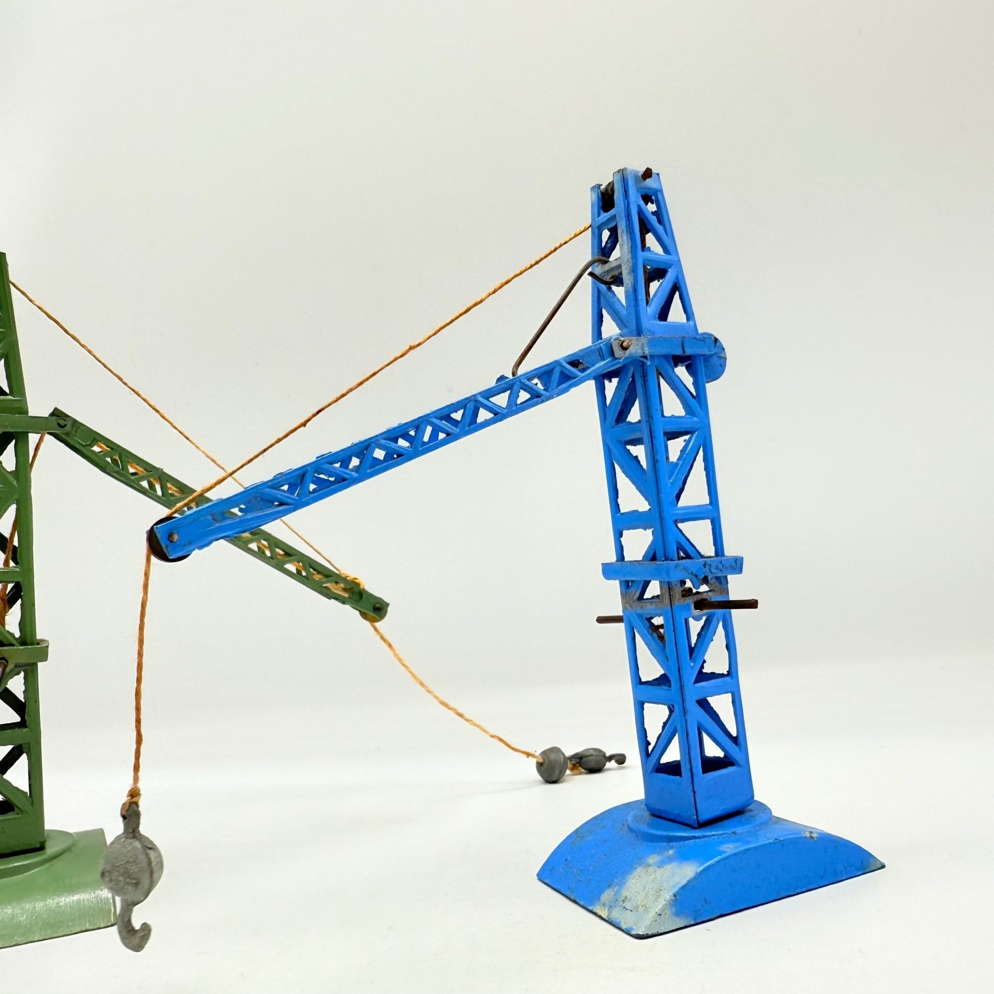 Moko Toys Builders Cranes In Blue & Rare Green - Magic Matchbox