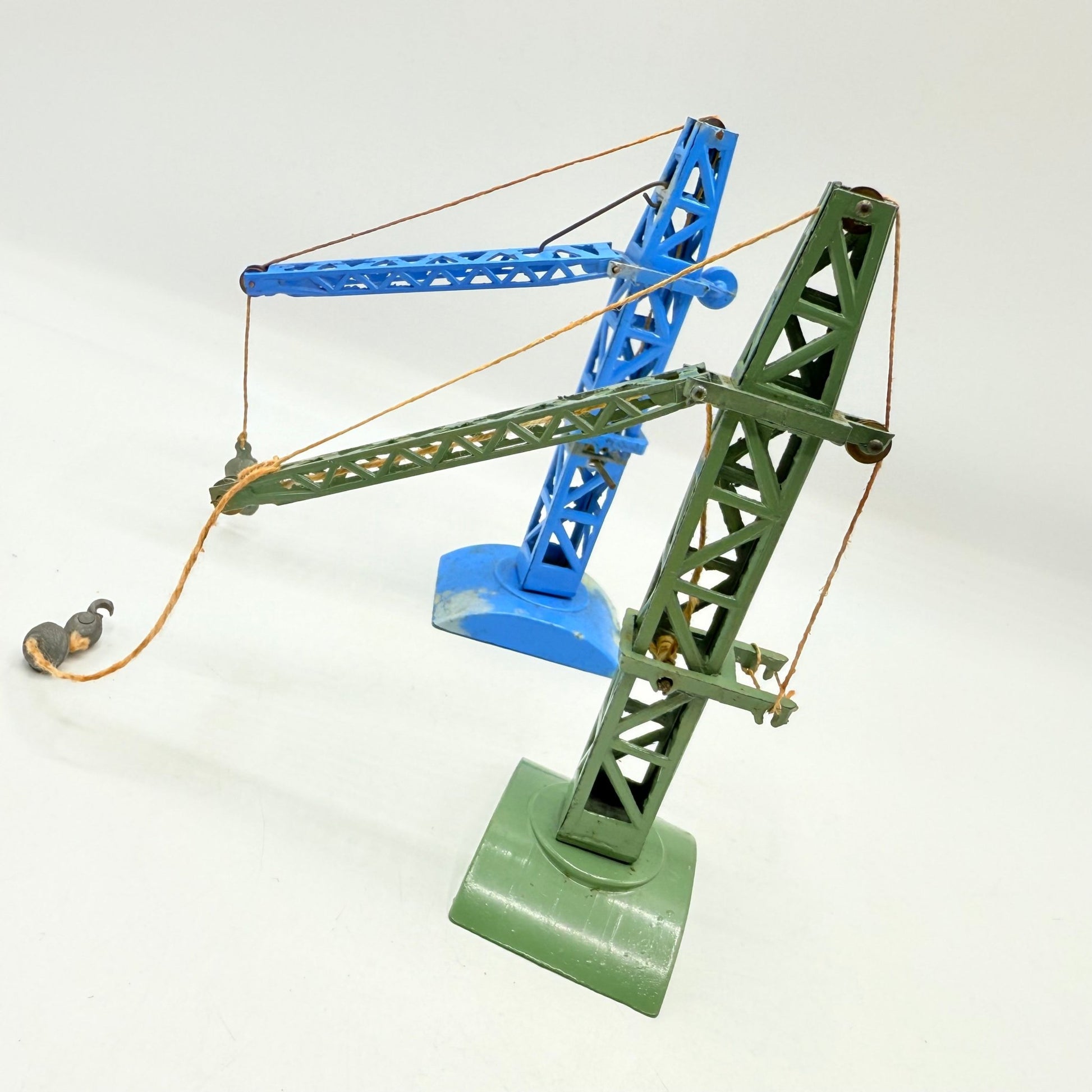 Moko Toys Builders Cranes In Blue & Rare Green - Magic Matchbox
