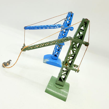 Moko Toys Builders Cranes In Blue & Rare Green - Magic Matchbox