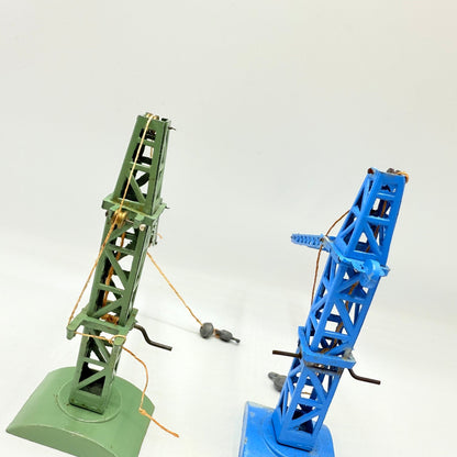 Moko Toys Builders Cranes In Blue & Rare Green - Magic Matchbox